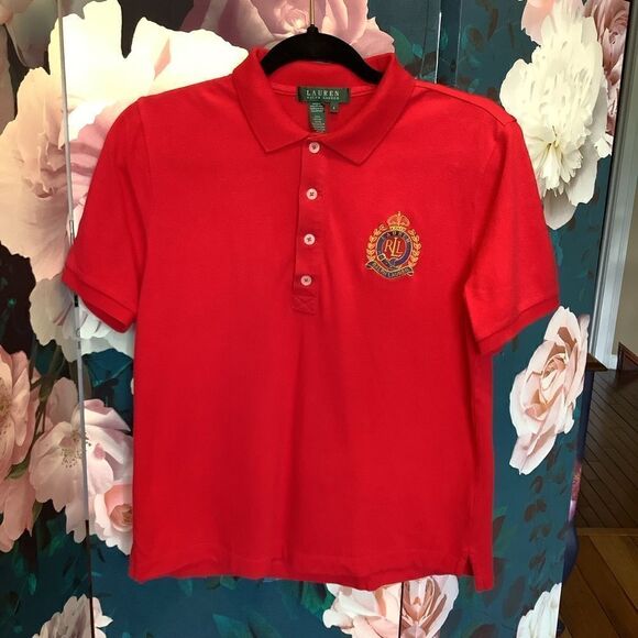 Lauren Ralph Lauren Red Polo 🍎‎ - Picture 1 of 5